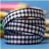 Order  10mm Gingham Ribbon - Navy